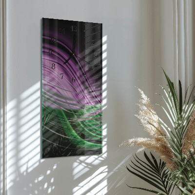 Modern vertical wall clock Abstract art
