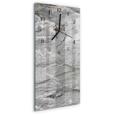 Glass clock vertical Stone