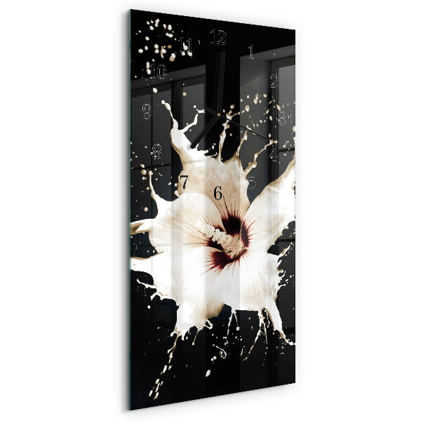 Vertical rectangular wall clock Flower