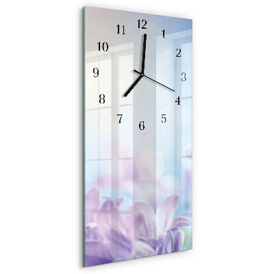 Vertical wall clock Purple