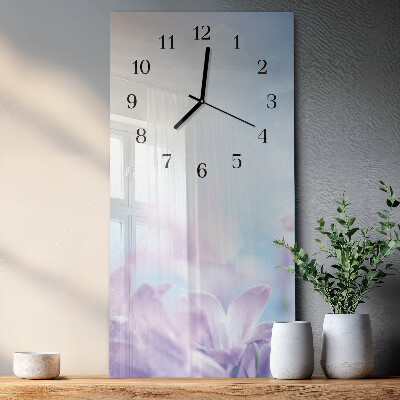 Vertical wall clock Purple
