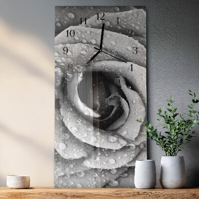 Modern vertical wall clock Rose