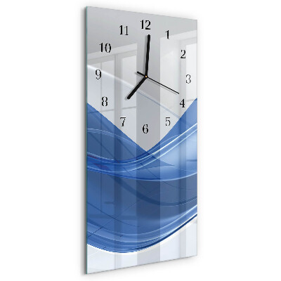 Glass clock vertical Abstract lines