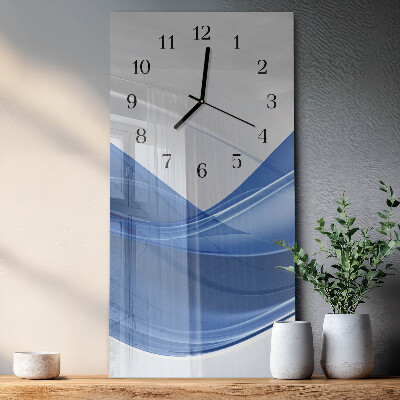 Glass clock vertical Abstract lines