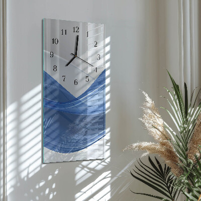 Glass clock vertical Abstract lines