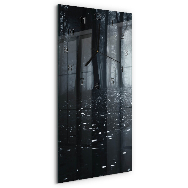 Vertical rectangular wall clock Forest