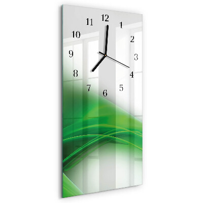 Glass wall clock vertical Pattern