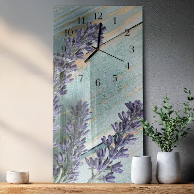 Vertical rectangular wall clock Lavender