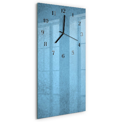 Glass wall clock vertical Ice pattern