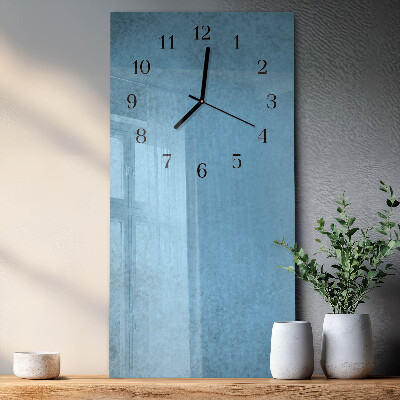 Glass wall clock vertical Ice pattern