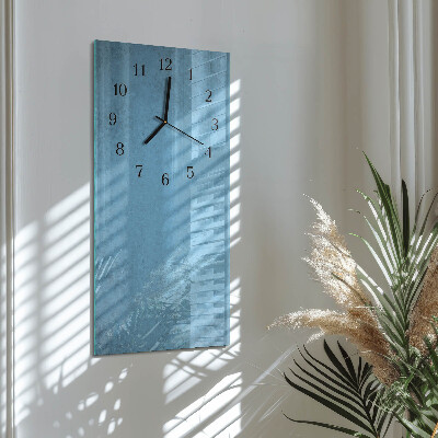 Glass wall clock vertical Ice pattern