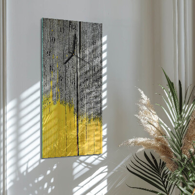 Vertical rectangular wall clock Wooden board