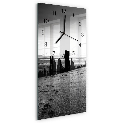 Vertical wall clock Beach