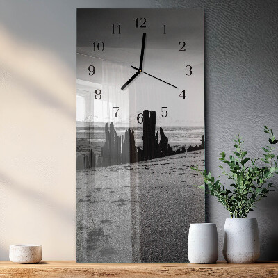 Vertical wall clock Beach