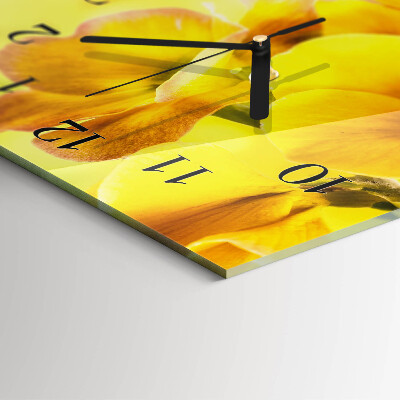 Modern vertical wall clock Flowers
