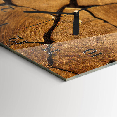 Vertical wall clock Wooden pattern