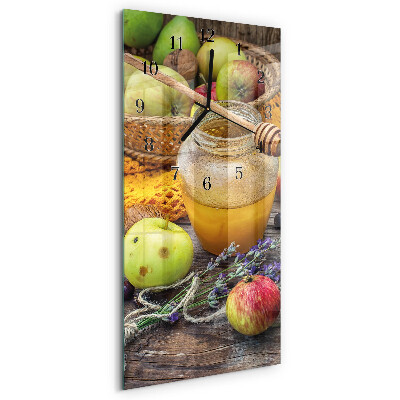 Glass clock vertical Autumn table