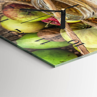 Glass clock vertical Autumn table