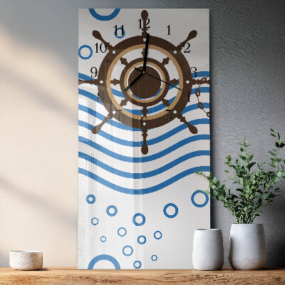 Vertical rectangular wall clock Stere