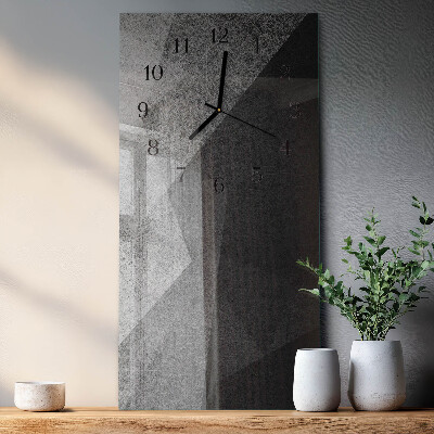 Glass wall clock vertical Pattern