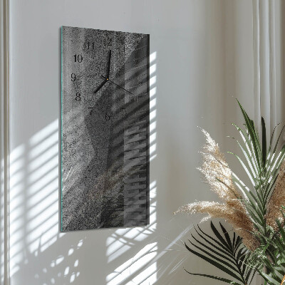 Glass wall clock vertical Pattern
