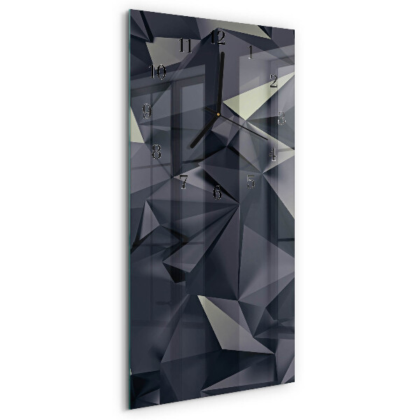 Modern vertical wall clock Triangles
