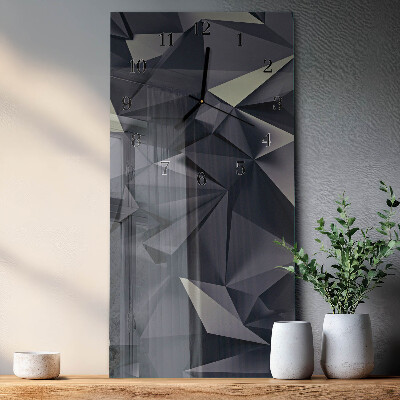 Modern vertical wall clock Triangles