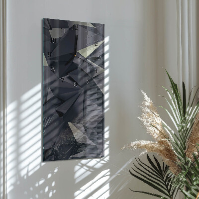 Modern vertical wall clock Triangles
