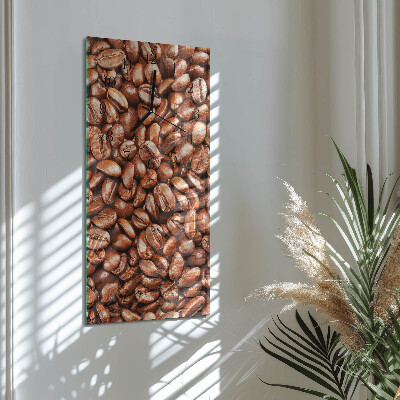 Glass clock vertical Coffee beans