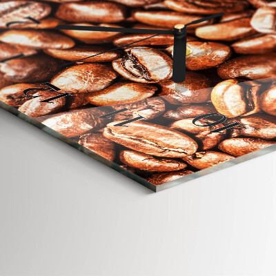 Glass clock vertical Coffee beans