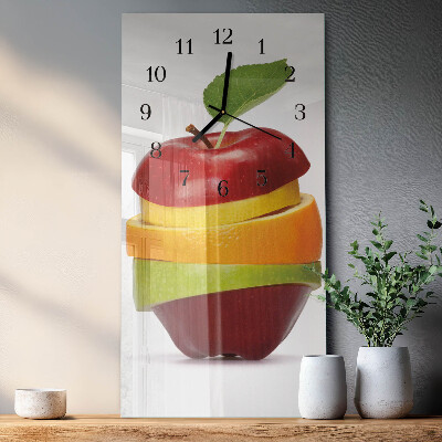 Modern vertical wall clock Fruit