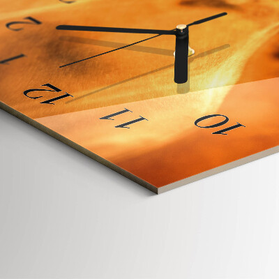 Glass clock vertical Caffeine beans