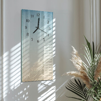 Glass wall clock vertical Pattern