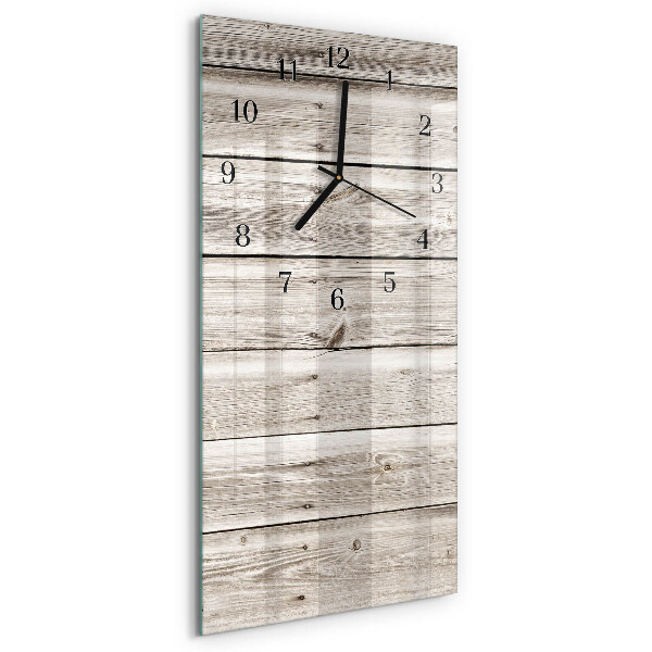 Vertical wall clock Wooden slats