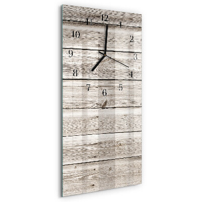 Vertical wall clock Wooden slats