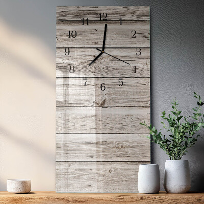 Vertical wall clock Wooden slats