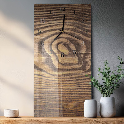 Modern vertical wall clock Wood