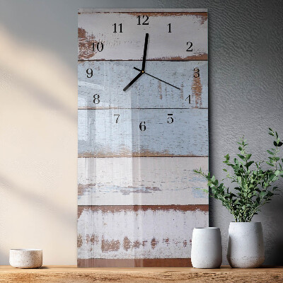 Glass wall clock vertical Wall