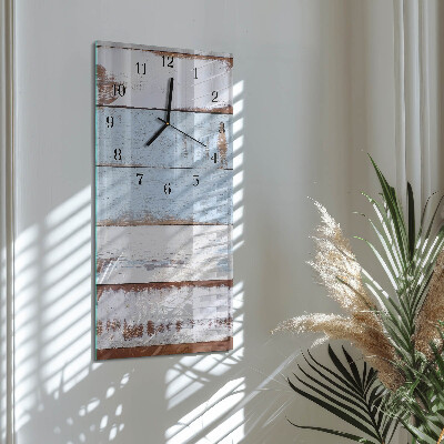 Glass wall clock vertical Wall