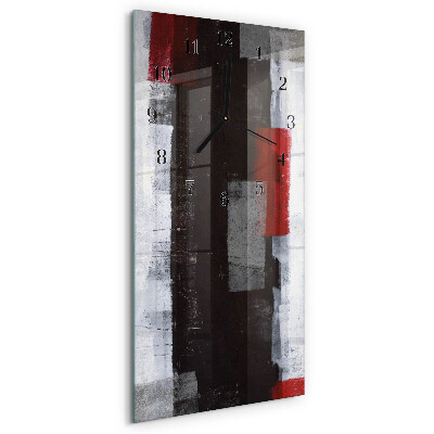Vertical rectangular wall clock Abstraction