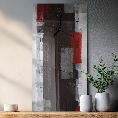 Vertical rectangular wall clock Abstraction