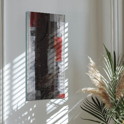Vertical rectangular wall clock Abstraction