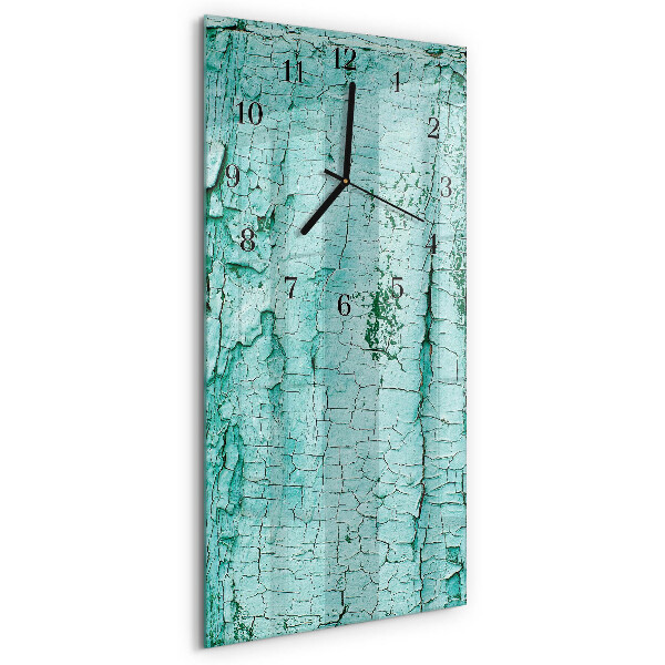 Glass wall clock vertical Bark
