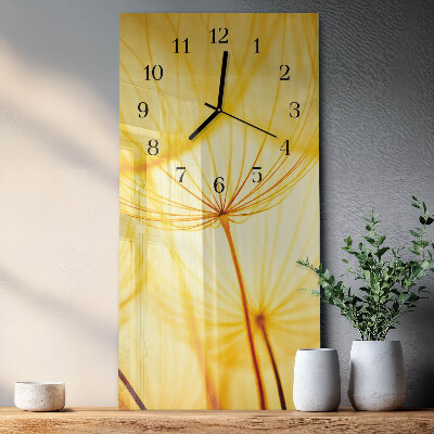Vertical rectangular wall clock Flower