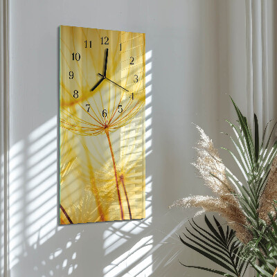 Vertical rectangular wall clock Flower