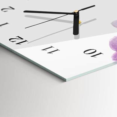 Vertical rectangular wall clock Orchids