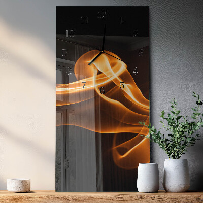 Glass wall clock vertical Abstraction