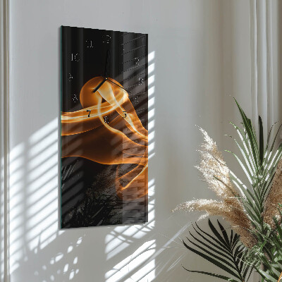 Glass wall clock vertical Abstraction