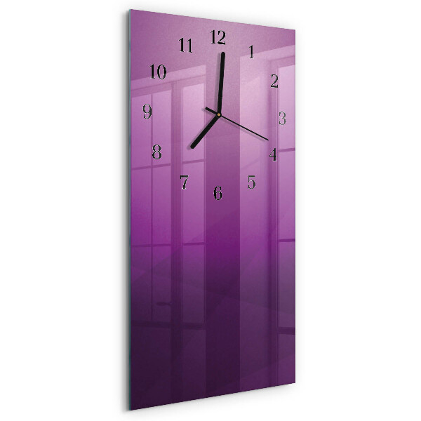 Glass wall clock vertical Material