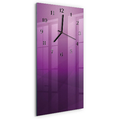 Glass wall clock vertical Material